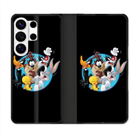 Housse cuir portefeuille Pour Samsung Galaxy S26 Ultra Looney Tunes