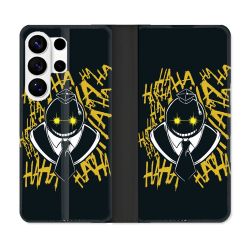 Housse cuir portefeuille Pour Samsung Galaxy S26 Ultra Manga Assassination Classroom Kuro Noir