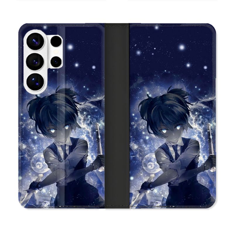 Housse cuir portefeuille Pour Samsung Galaxy S26 Ultra Manga Assassination Classroom Nagisa