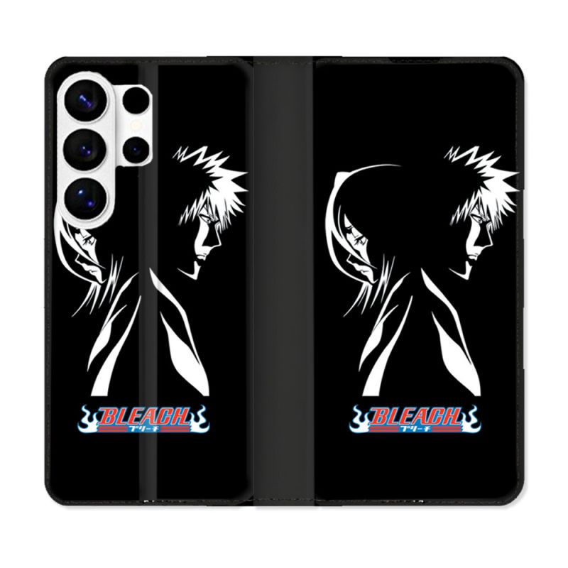 Housse cuir portefeuille Pour Samsung Galaxy S26 Ultra Manga Bleach Duo
