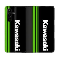 Housse Cuir Portefeuille Pour Samsung Galaxy A57 5G Moto Kawasaki