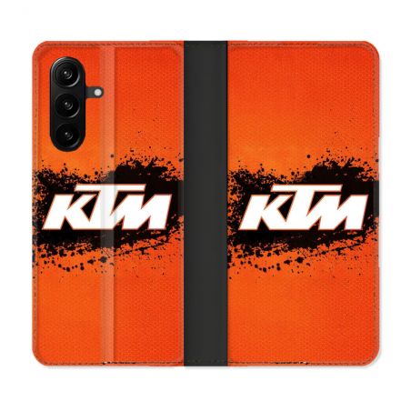 Housse Cuir Portefeuille Pour Samsung Galaxy A57 5G Moto KTM