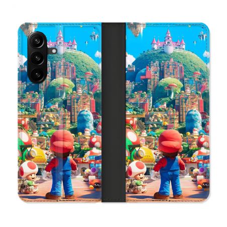 Housse Cuir Portefeuille Pour Samsung Galaxy A57 5G Nintendo World