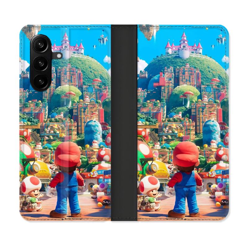 Housse Cuir Portefeuille Pour Samsung Galaxy A57 5G Nintendo World