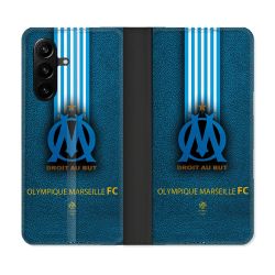 Housse Cuir Portefeuille Pour Samsung Galaxy A57 5G Olympique Marseille OM Bande