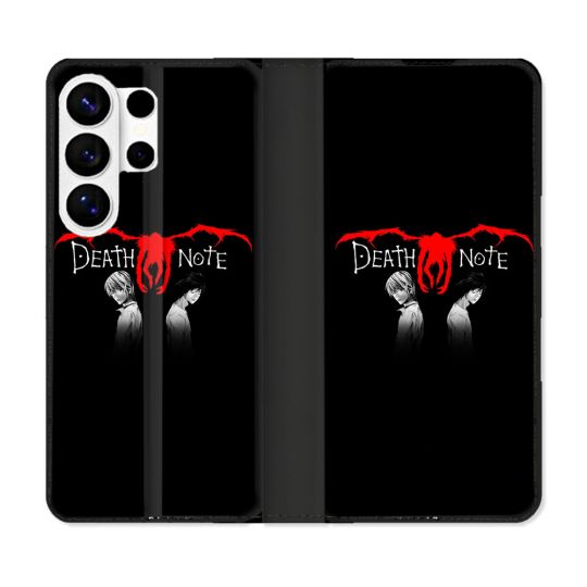 Housse cuir portefeuille Pour Samsung Galaxy S26 Ultra Manga Death Note Noir