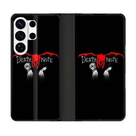 Housse cuir portefeuille Pour Samsung Galaxy S26 Ultra Manga Death Note Noir