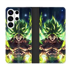 Housse cuir portefeuille Pour Samsung Galaxy S26 Ultra Manga Dragon Ball Broly