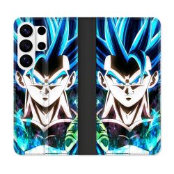 Housse cuir portefeuille Pour Samsung Galaxy S26 Ultra Manga Dragon Ball Gogeta Visage