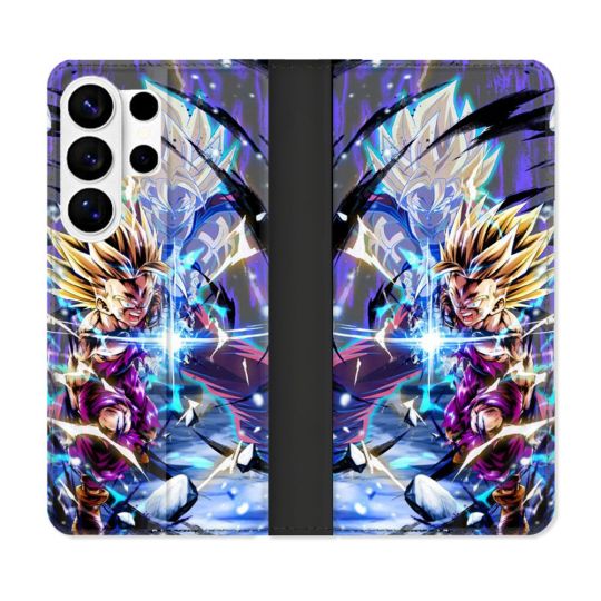Housse cuir portefeuille Pour Samsung Galaxy S26 Ultra Manga Dragon Ball Sangohan Duo