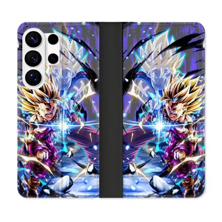 Housse cuir portefeuille Pour Samsung Galaxy S26 Ultra Manga Dragon Ball Sangohan Duo