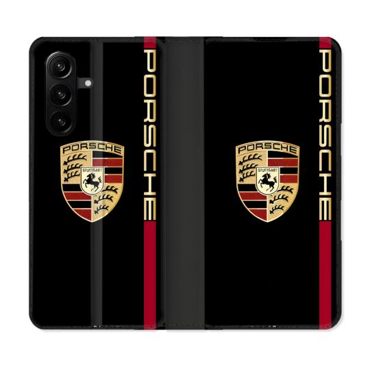 Housse Cuir Portefeuille Pour Samsung Galaxy A57 5G Porsche Line