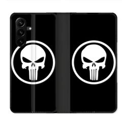 Housse Cuir Portefeuille Pour Samsung Galaxy A57 5G Punisher