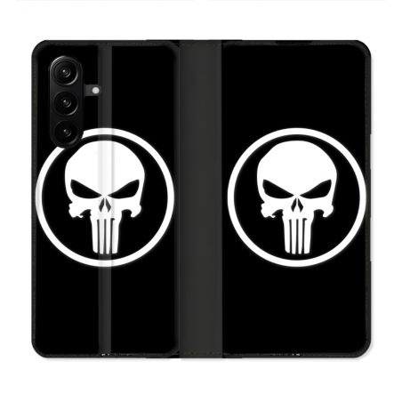Housse Cuir Portefeuille Pour Samsung Galaxy A57 5G Punisher