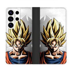 Housse cuir portefeuille Pour Samsung Galaxy S26 Ultra Manga Dragon Ball Sangoku Portrait