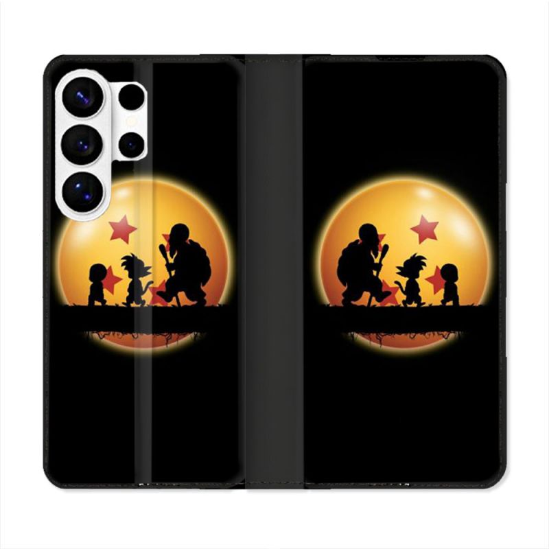 Housse cuir portefeuille Pour Samsung Galaxy S26 Ultra Manga Dragon Ball Vintage