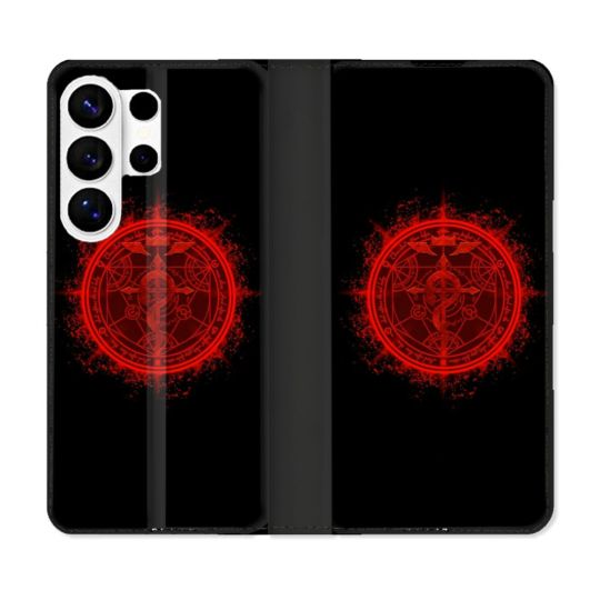 Housse cuir portefeuille Pour Samsung Galaxy S26 Ultra Manga Fullmetal Alchemist Logo