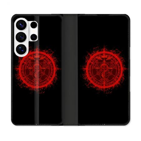 Housse cuir portefeuille Pour Samsung Galaxy S26 Ultra Manga Fullmetal Alchemist Logo