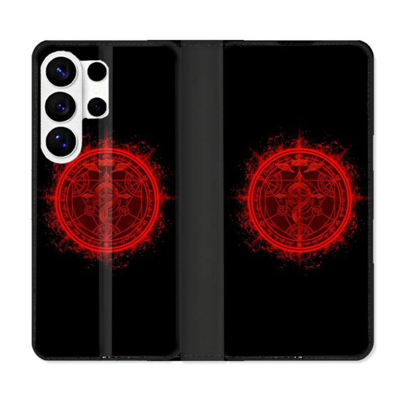 Housse cuir portefeuille Pour Samsung Galaxy S26 Ultra Manga Fullmetal Alchemist Logo