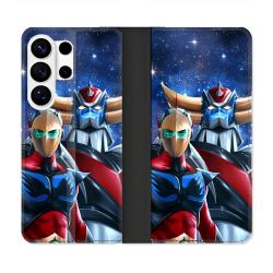 Housse cuir portefeuille Pour Samsung Galaxy S26 Ultra Manga Goldorak