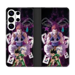 Housse cuir portefeuille Pour Samsung Galaxy S26 Ultra Manga Hunter X Hunter Hisoka