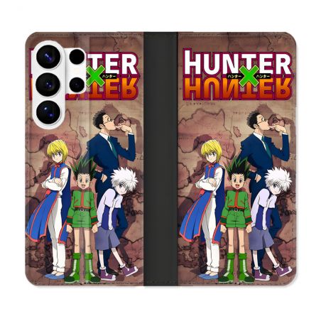 Housse cuir portefeuille Pour Samsung Galaxy S26 Ultra Manga Hunter X Hunter Vintage