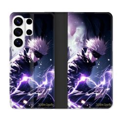 Housse cuir portefeuille Pour Samsung Galaxy S26 Ultra Manga Jujutsu Kaisen Gojo Saturo