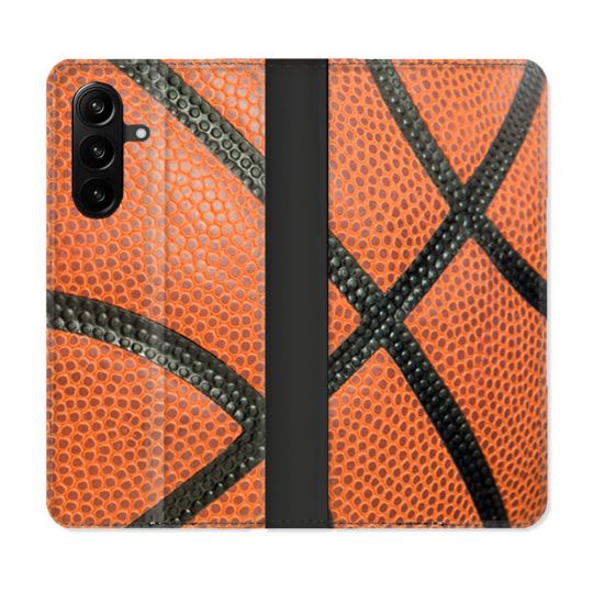 Housse Cuir Portefeuille Pour Samsung Galaxy A57 5G Sport Ballon Basket