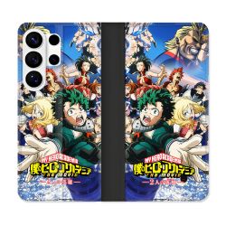 Housse cuir portefeuille Pour Samsung Galaxy S26 Ultra Manga My Hero Academia Affiche