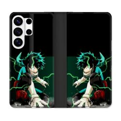 Housse cuir portefeuille Pour Samsung Galaxy S26 Ultra Manga My Hero Academia Deku
