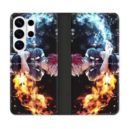 Housse cuir portefeuille Pour Samsung Galaxy S26 Ultra Manga My Hero Academia Shoto