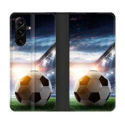 Housse Cuir Portefeuille Pour Samsung Galaxy A57 5G Sport Football Stade