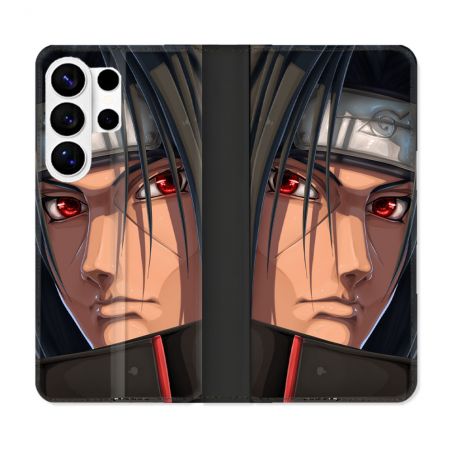 Housse cuir portefeuille Pour Samsung Galaxy S26 Ultra Manga Naruto Itachi Visage