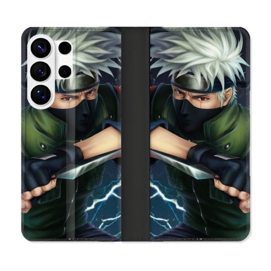 Housse cuir portefeuille Pour Samsung Galaxy S26 Ultra Manga Naruto Kakashi