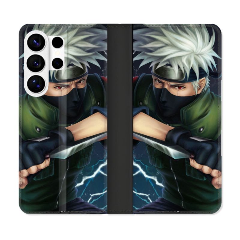 Housse cuir portefeuille Pour Samsung Galaxy S26 Ultra Manga Naruto Kakashi