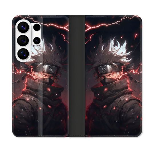 Housse cuir portefeuille Pour Samsung Galaxy S26 Ultra Manga Naruto Kakashi Dark