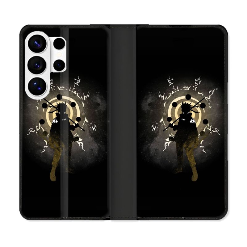 Housse cuir portefeuille Pour Samsung Galaxy S26 Ultra Manga Naruto Sage