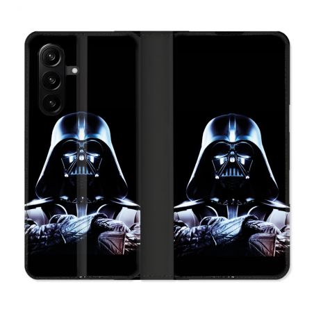 Housse Cuir Portefeuille Pour Samsung Galaxy A57 5G Star Wars - Dark Vador Noir