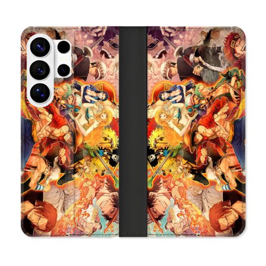 Housse cuir portefeuille Pour Samsung Galaxy S26 Ultra Manga One Piece Nakama