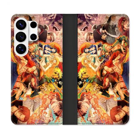 Housse cuir portefeuille Pour Samsung Galaxy S26 Ultra Manga One Piece Nakama