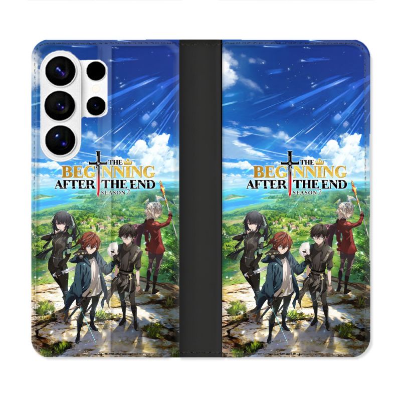 Housse cuir portefeuille Pour Samsung Galaxy S26 Ultra Manga The Beginning After The End Affiche
