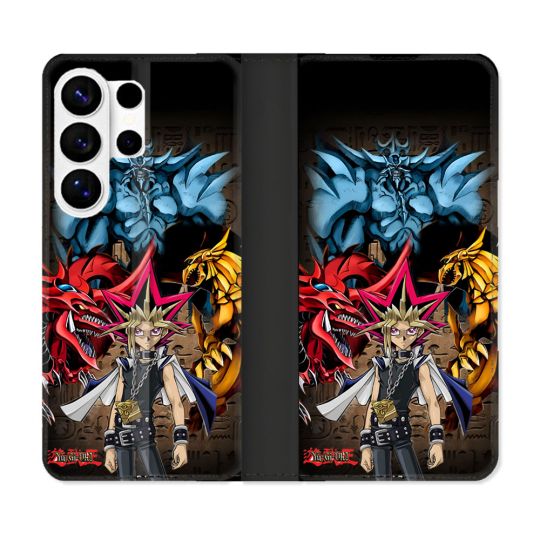 Housse cuir portefeuille Pour Samsung Galaxy S26 Ultra Manga Yu Gi Oh
