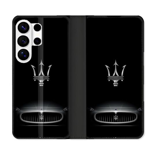 Housse cuir portefeuille Pour Samsung Galaxy S26 Ultra Maserati
