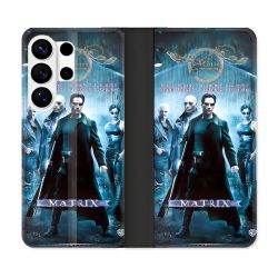 Housse cuir portefeuille Pour Samsung Galaxy S26 Ultra Matrix Affiche