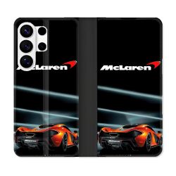 Housse cuir portefeuille Pour Samsung Galaxy S26 Ultra Mc Laren