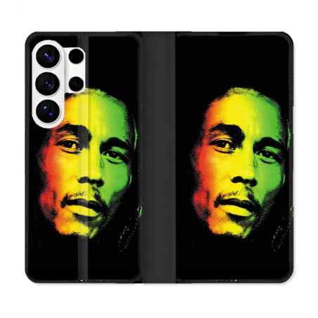 Housse cuir portefeuille Pour Samsung Galaxy S26 Ultra Musique Bob Marley 2
