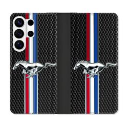 Housse cuir portefeuille Pour Samsung Galaxy S26 Ultra Mustang