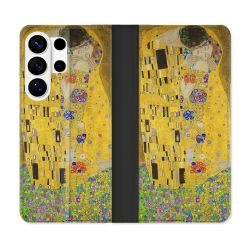 Housse cuir portefeuille Pour Samsung Galaxy S26 Ultra Peinture Le Baiser