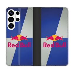 Housse cuir portefeuille Pour Samsung Galaxy S26 Ultra Red Bull Classique