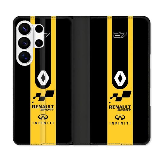 Housse cuir portefeuille Pour Samsung Galaxy S26 Ultra Renault